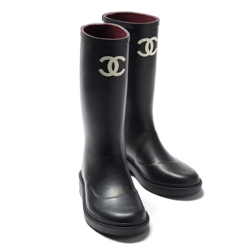 Chanel rain boots